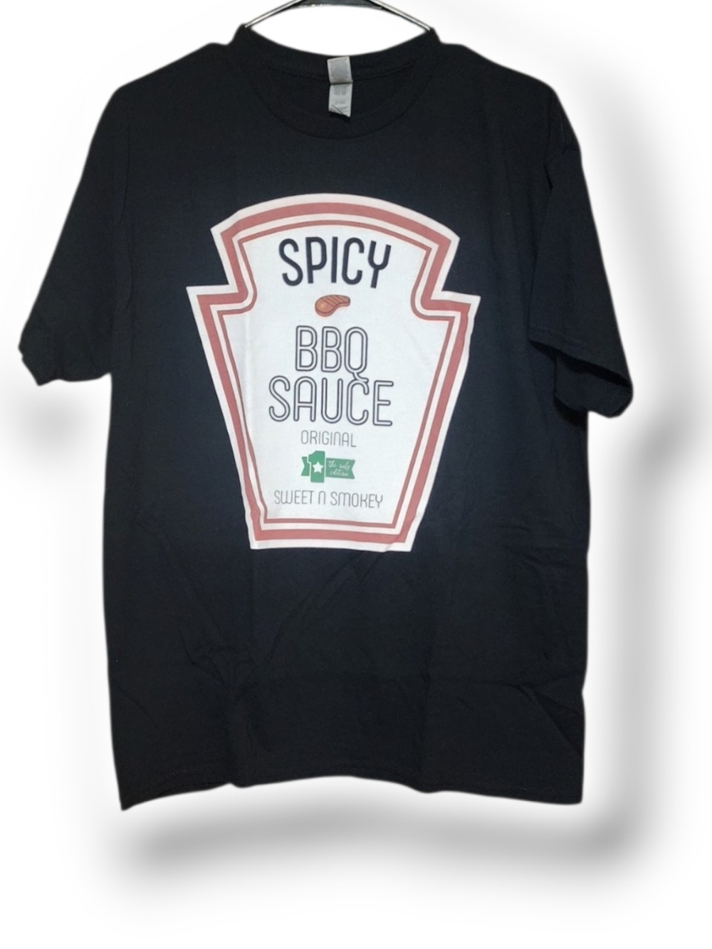 Spicy BBQ Sauce Graphic Tee - Black